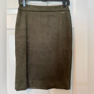T Tahari Faux Suede Pencil Skirt - Size XS